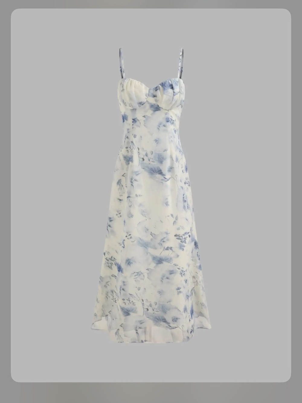 Cider CHIFFON SWEETHEART FLORAL CAMI MAXI DRESS cr27-21 S
